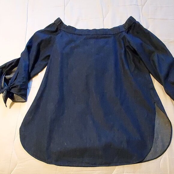 Tibi denim 3/4 sleeve top size 4 s/m - Picture 1 of 4
